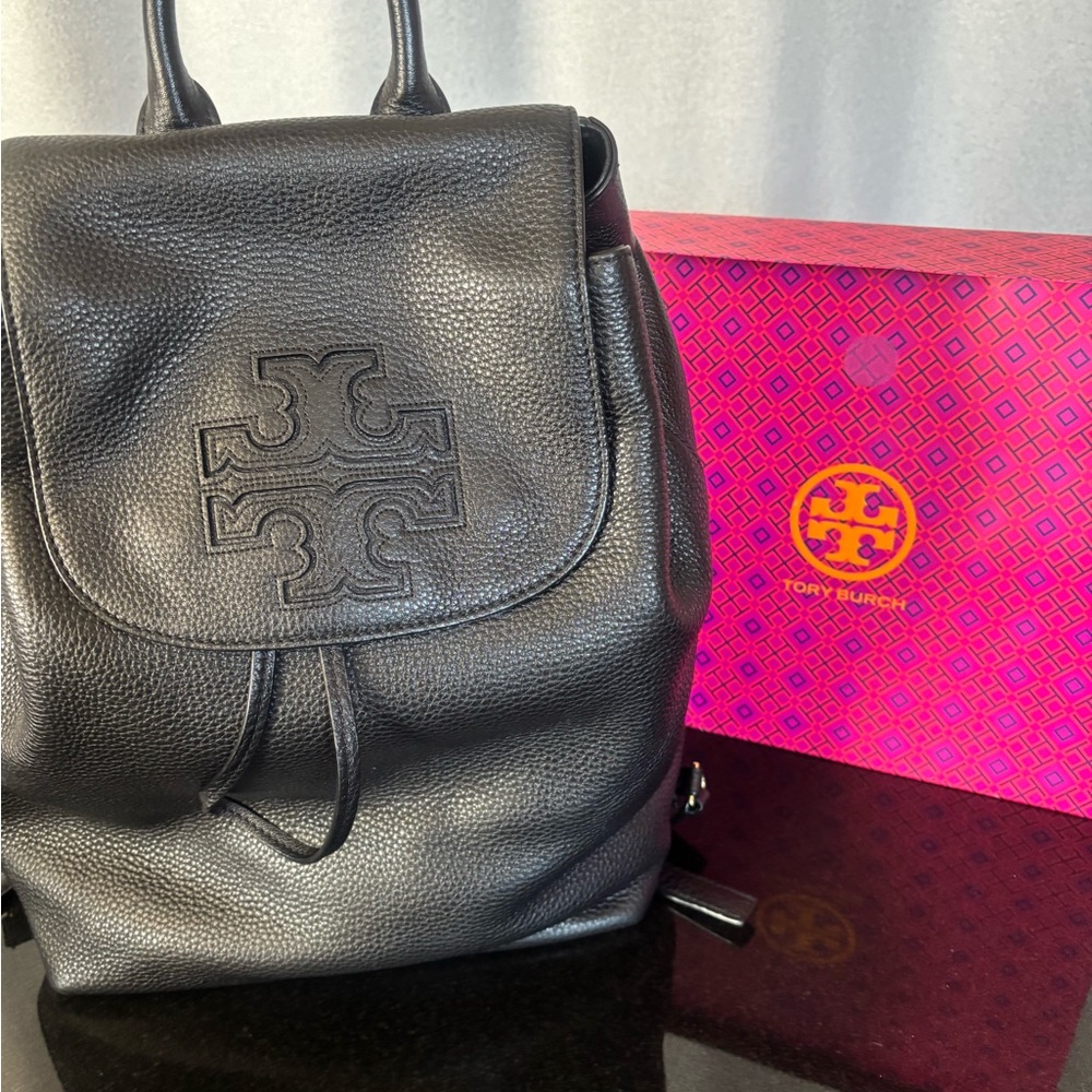 Authentic Tory Burch Harper Pebbled Leather Backpack